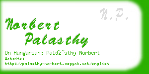 norbert palasthy business card